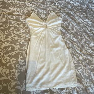H&M Cream Keyhole Mini Dress